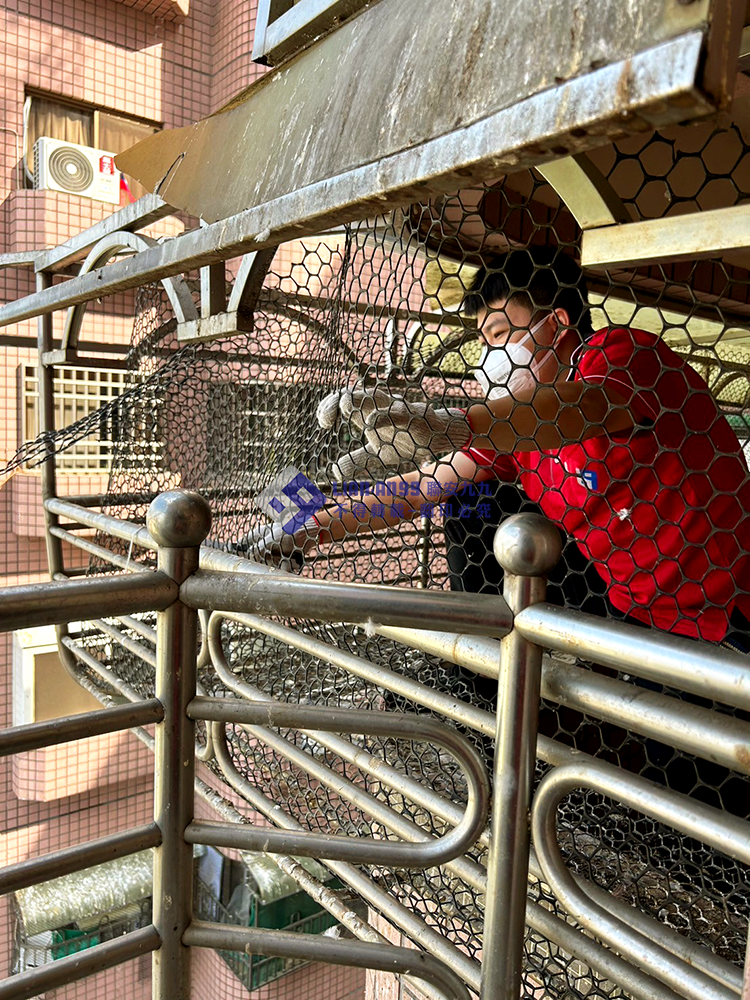 20240305雲林縣斗南鎮8樓李先生防鴿方格網_09